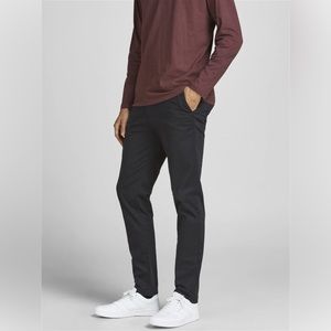 Jack & Jones Slim Fit Black Chino Trousers
